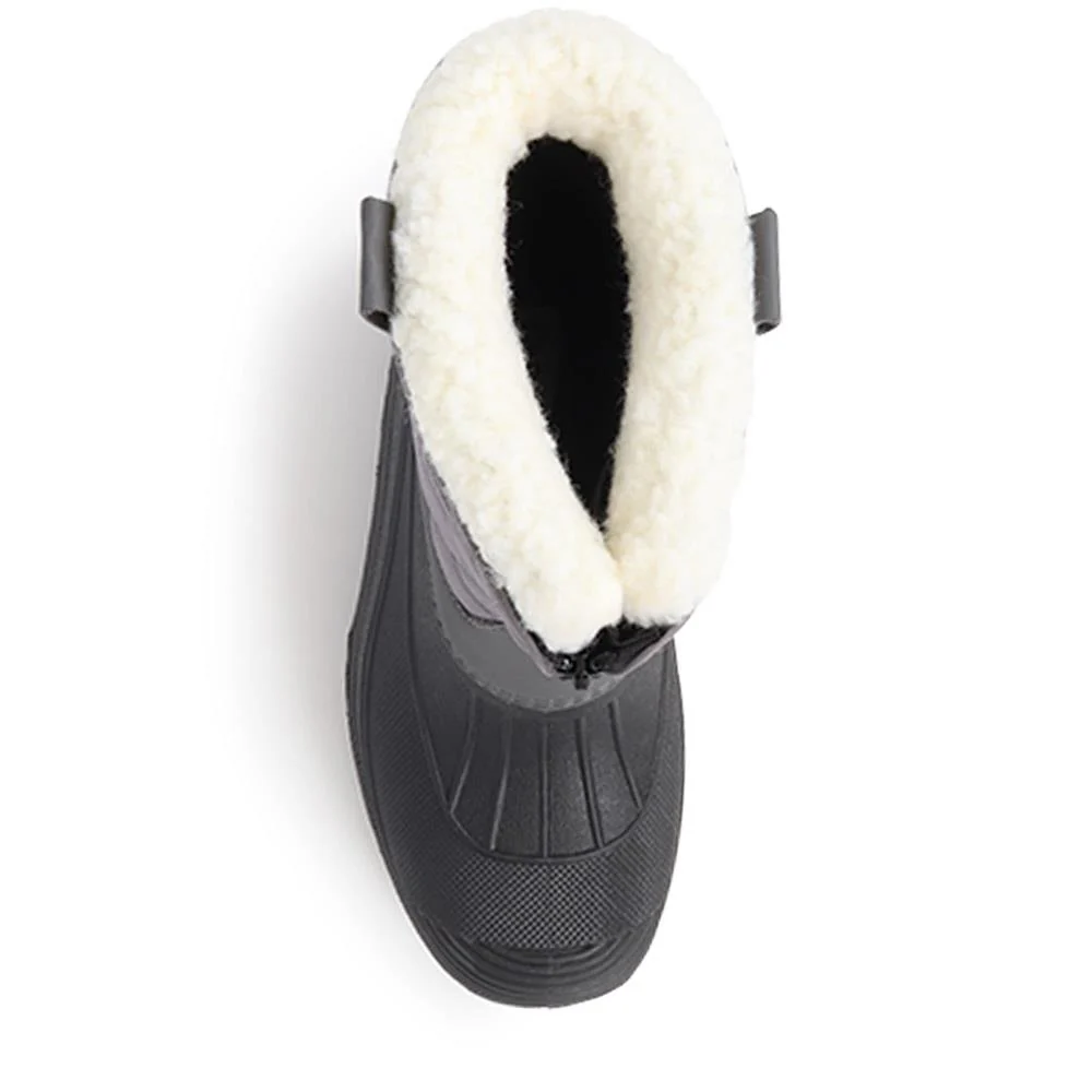Fleece-Lined Snow Boots - SHINN40001 / 326 402 - Grey - Image 5