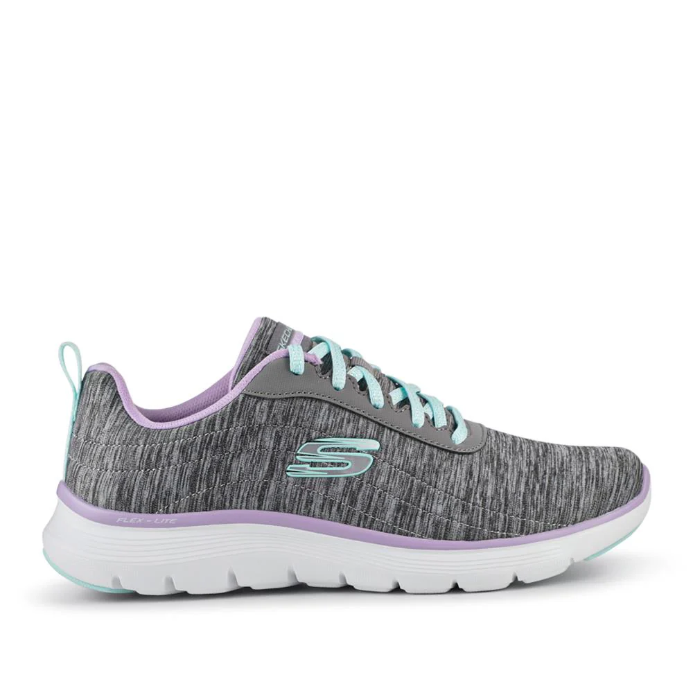 FLEX APPEAL Wide Fit Lace Up Trainers - SKE42026 / 327 756 - Grey - Image 2
