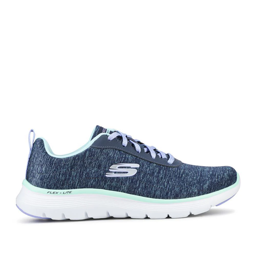 FLEX APPEAL Wide Fit Lace Up Trainers - SKE42026 / 327 756 - Navy - Image 2