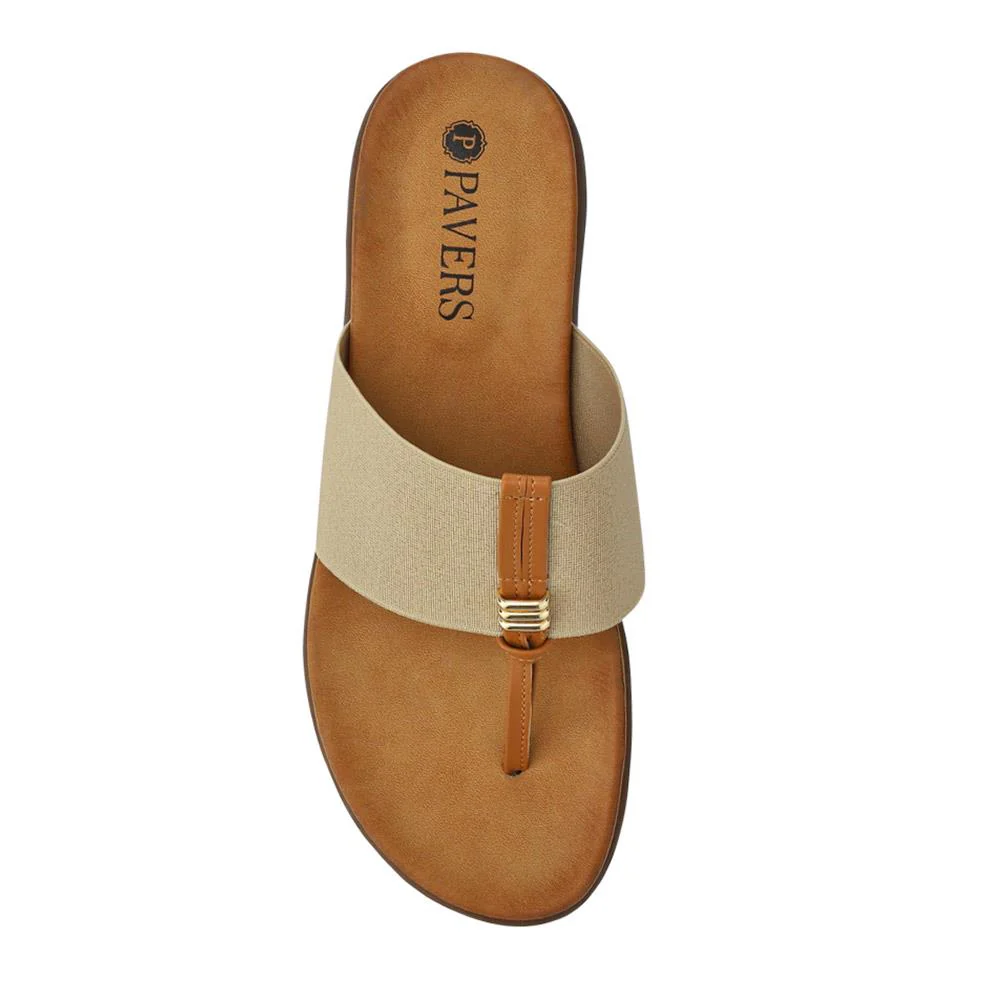 Flexible Toe Post Sandals - BAIZH41027 / 327 077 - Beige - Image 5