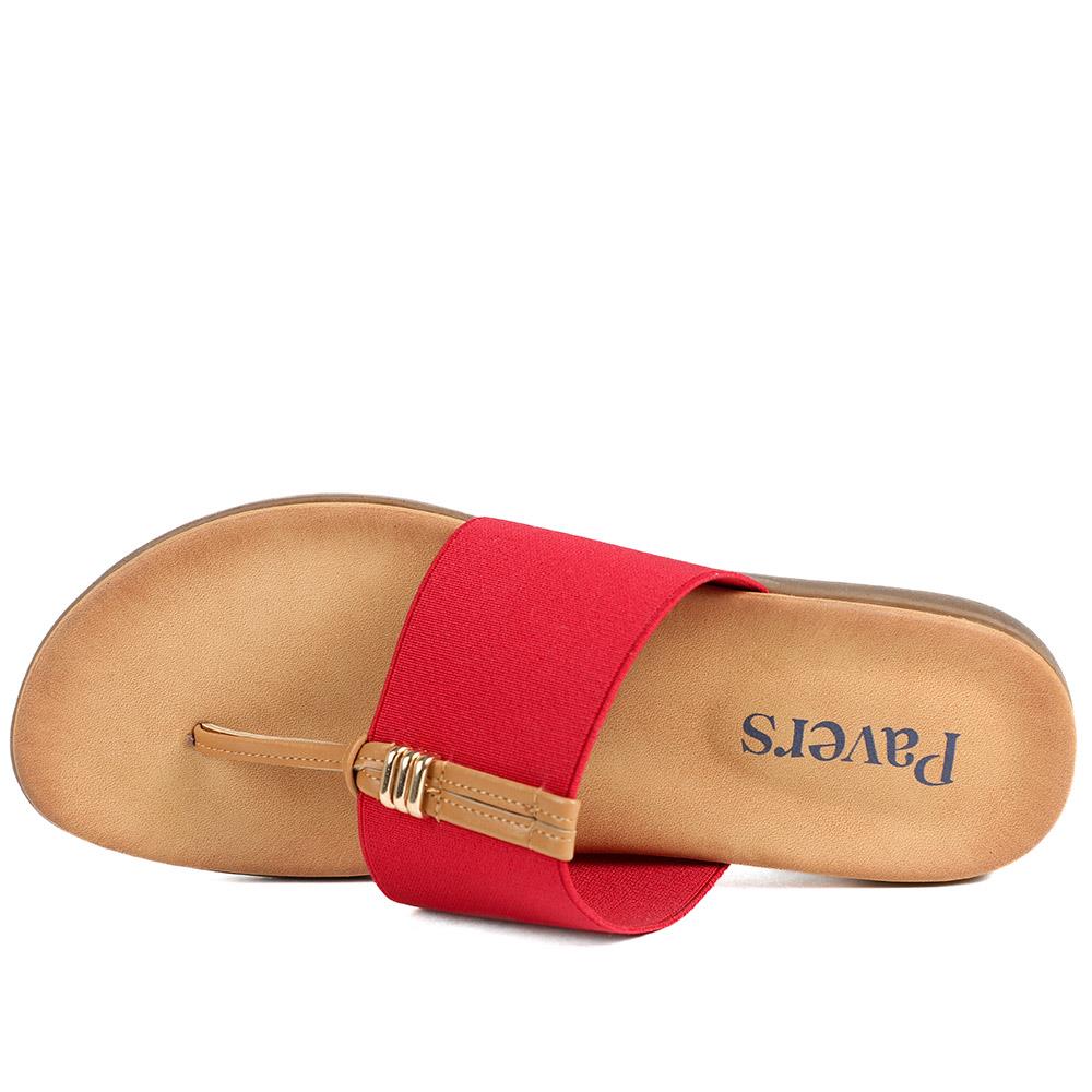 Flexible Toe Post Sandals - BAIZH41027 / 327 077 - Red - Image 5