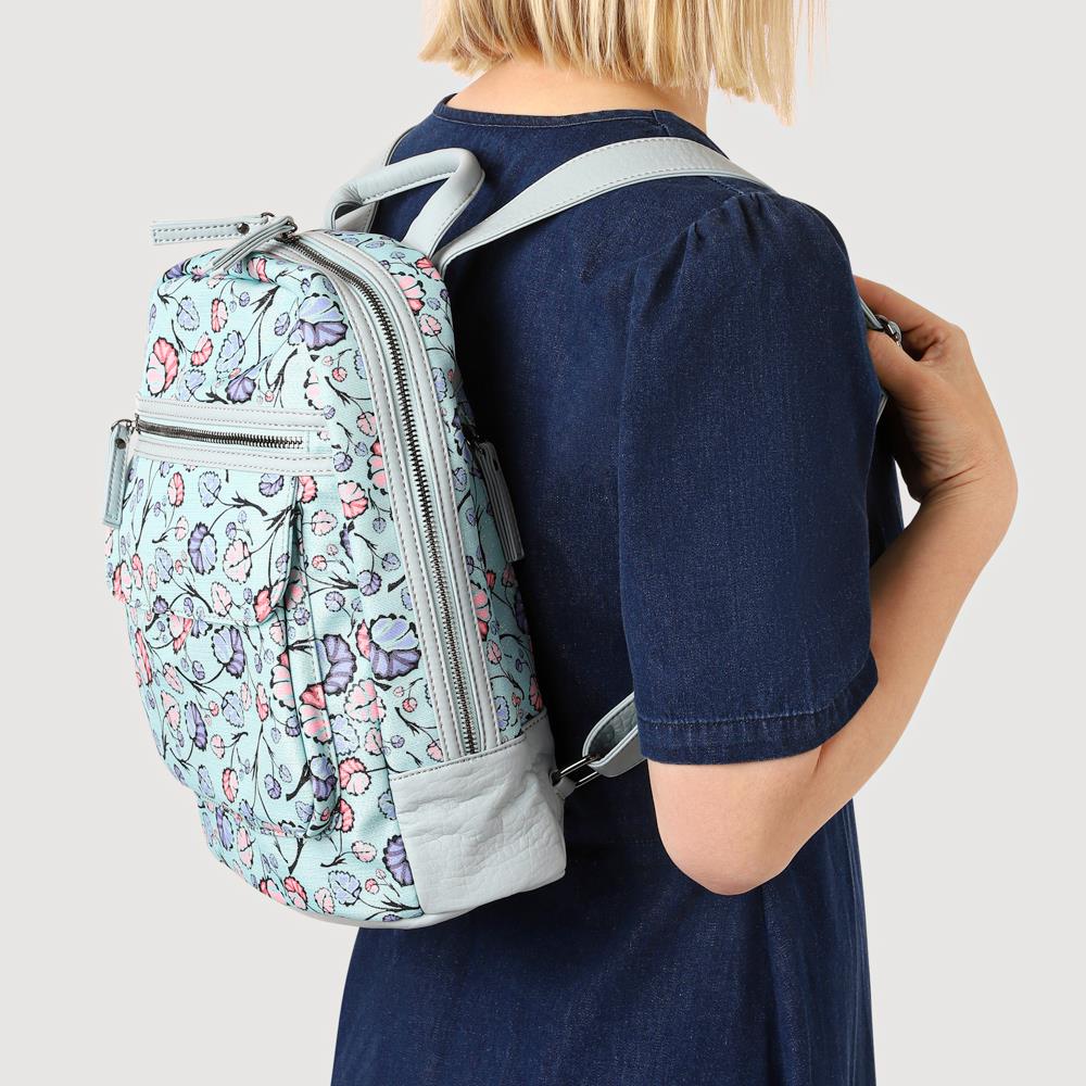 Floral Backpack - WAHT41005 / 327 424 - Light Blue - Image 4