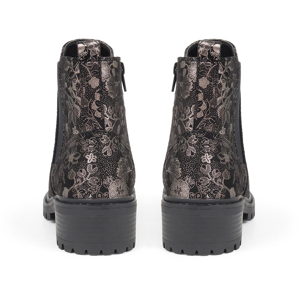 Floral Chelsea Boots - WBINS38037 / 324 119 - Black Floral - Image 3