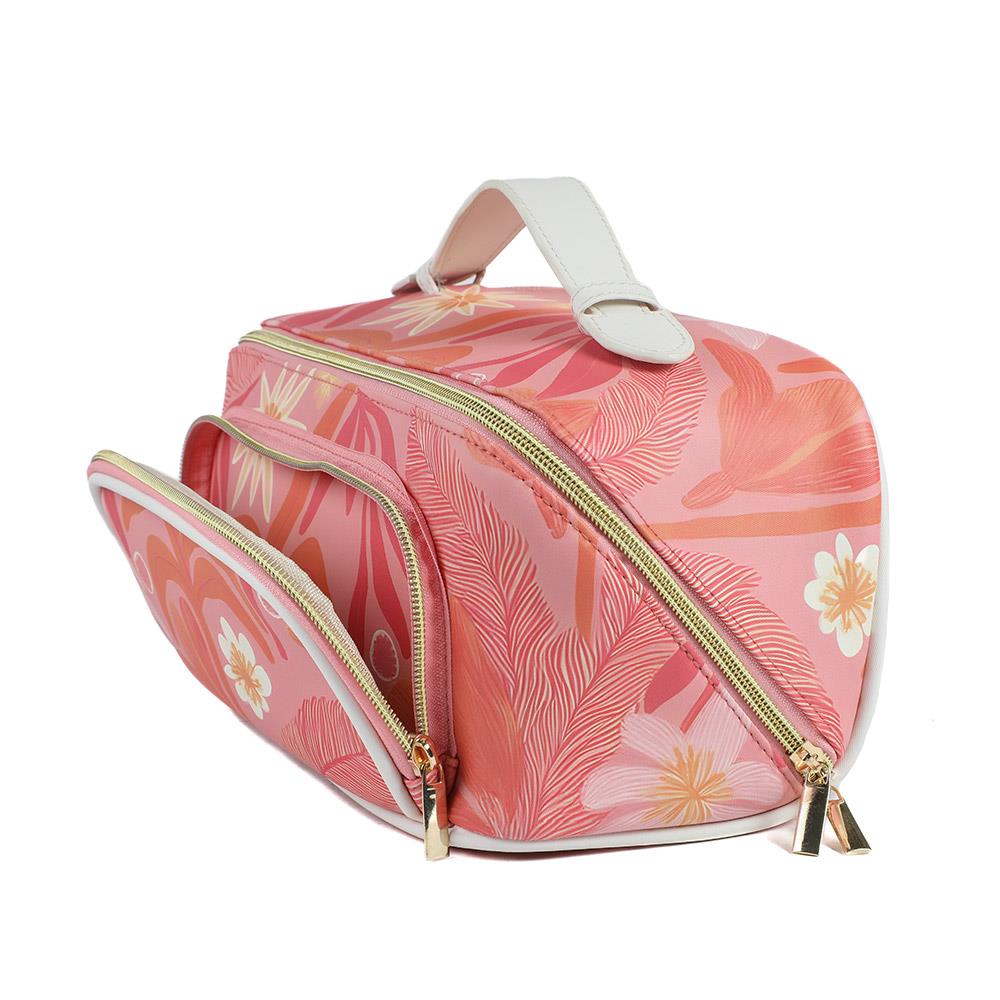 Tropical Multi Compartment Cosmetic Bag - HTZ43003 / 329 170 - Pink Multi - Image 4
