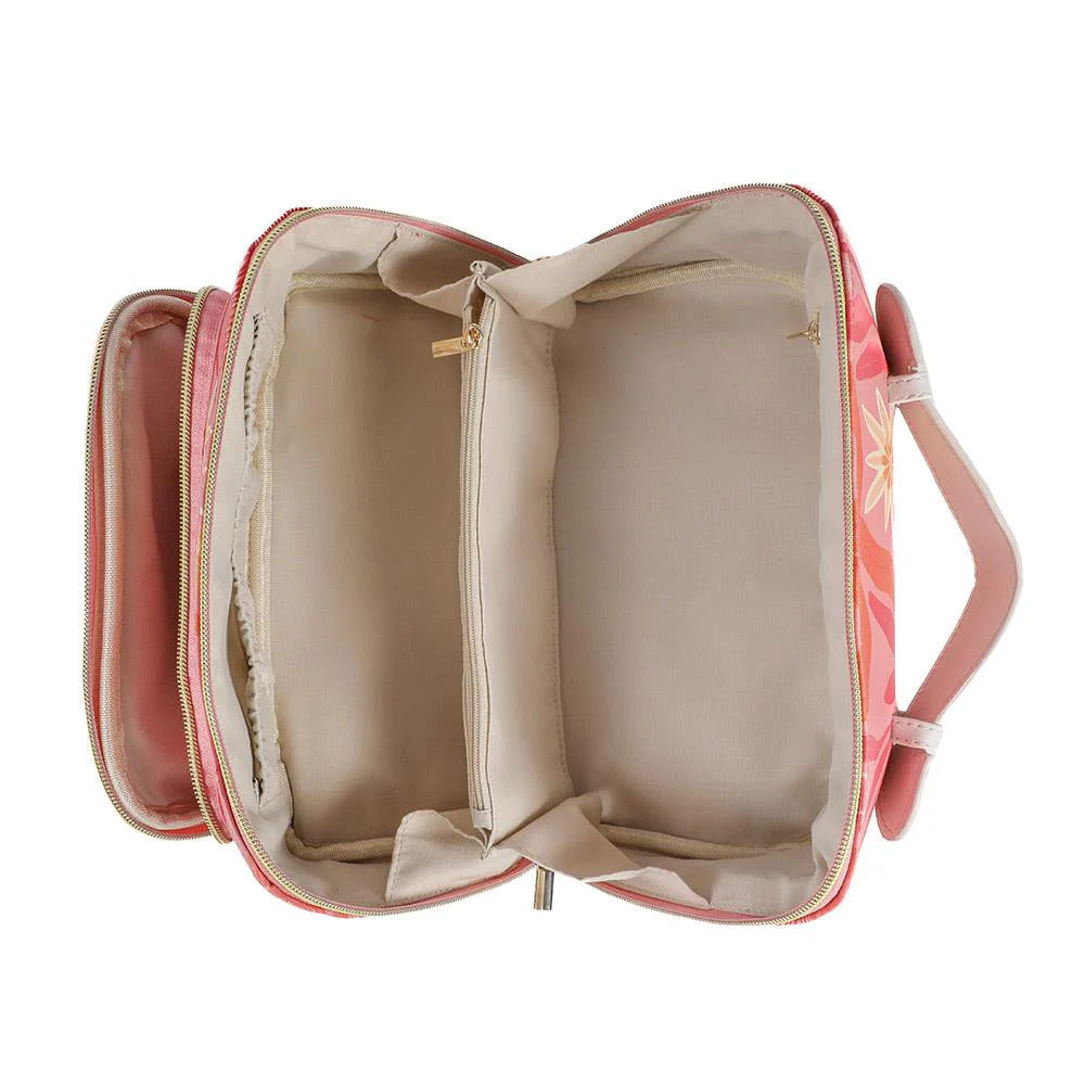 Tropical Multi Compartment Cosmetic Bag - HTZ43003 / 329 170 - Pink Multi - Image 5