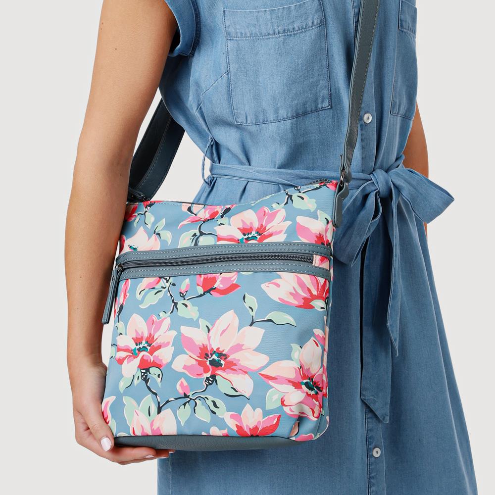 Floral Cross-Body Bag - WAHT41006 / 327 417 - BLUE FLORAL - Image 4
