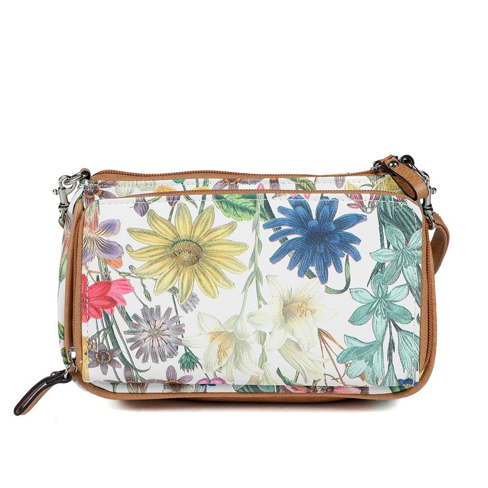 Floral Crossbody Phone Bag - JEWN43001 / 329 074 - White Multi - Image 3