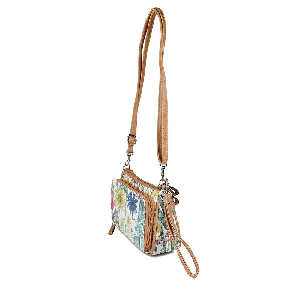 Floral Crossbody Phone Bag - JEWN43001 / 329 074 - White Multi - Image 4