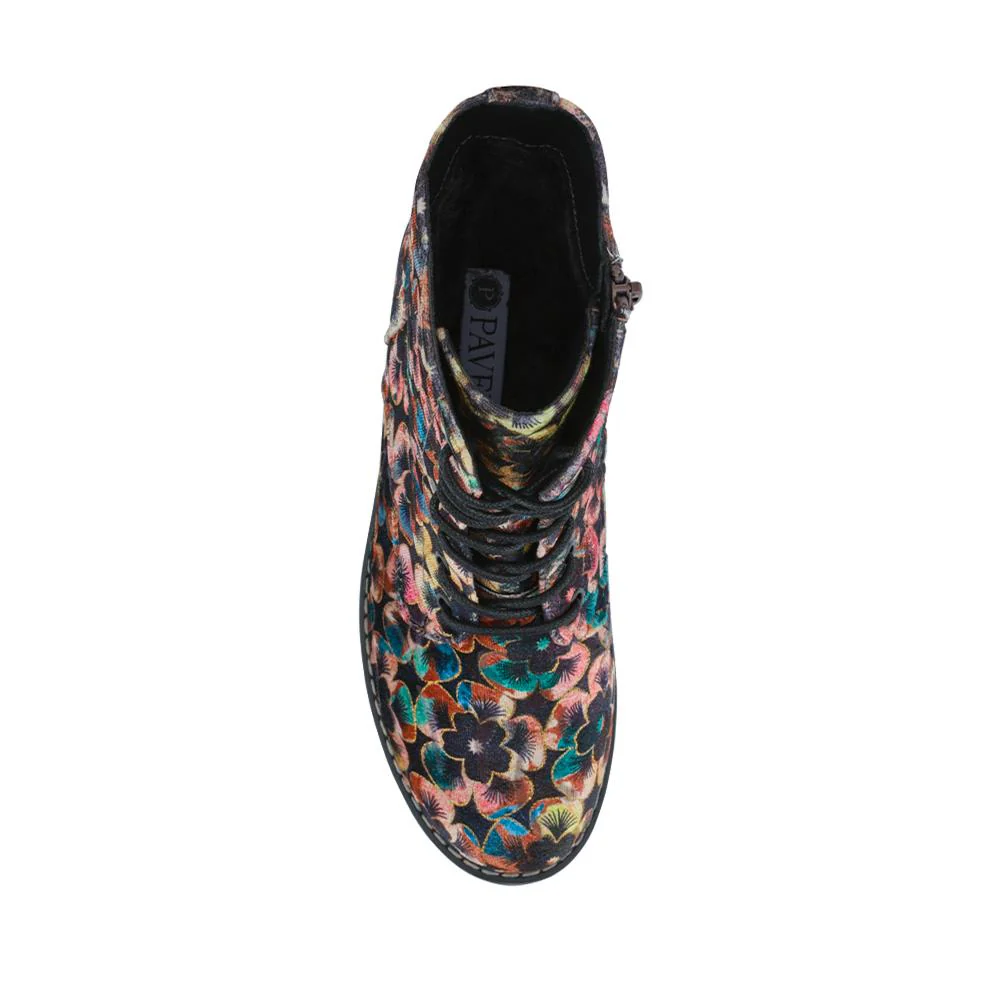 Floral Lace-Up Ankle Boots - WBINS32015 / 318 884 - Floral - Image 4