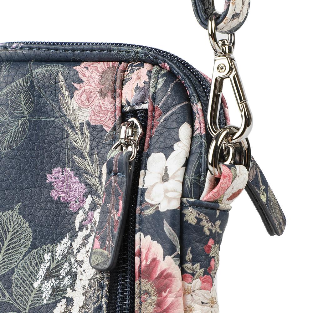 Floral Multiway Cross Body Phone Bag - WAHT43000 / 329 342 - Navy Print - Image 4