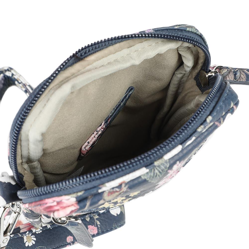 Floral Multiway Cross Body Phone Bag - WAHT43000 / 329 342 - Navy Print - Image 5