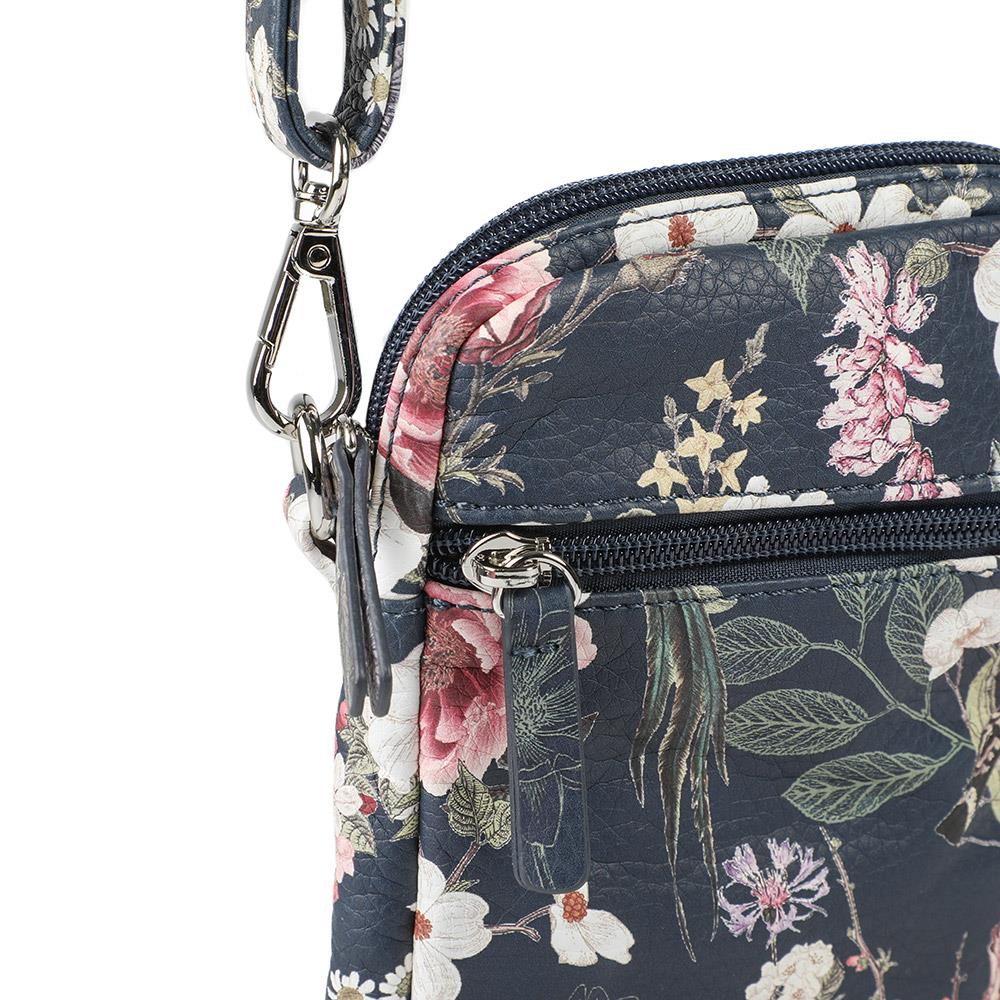 Floral Multiway Cross Body Phone Bag - WAHT43000 / 329 342 - Navy Print - Image 6