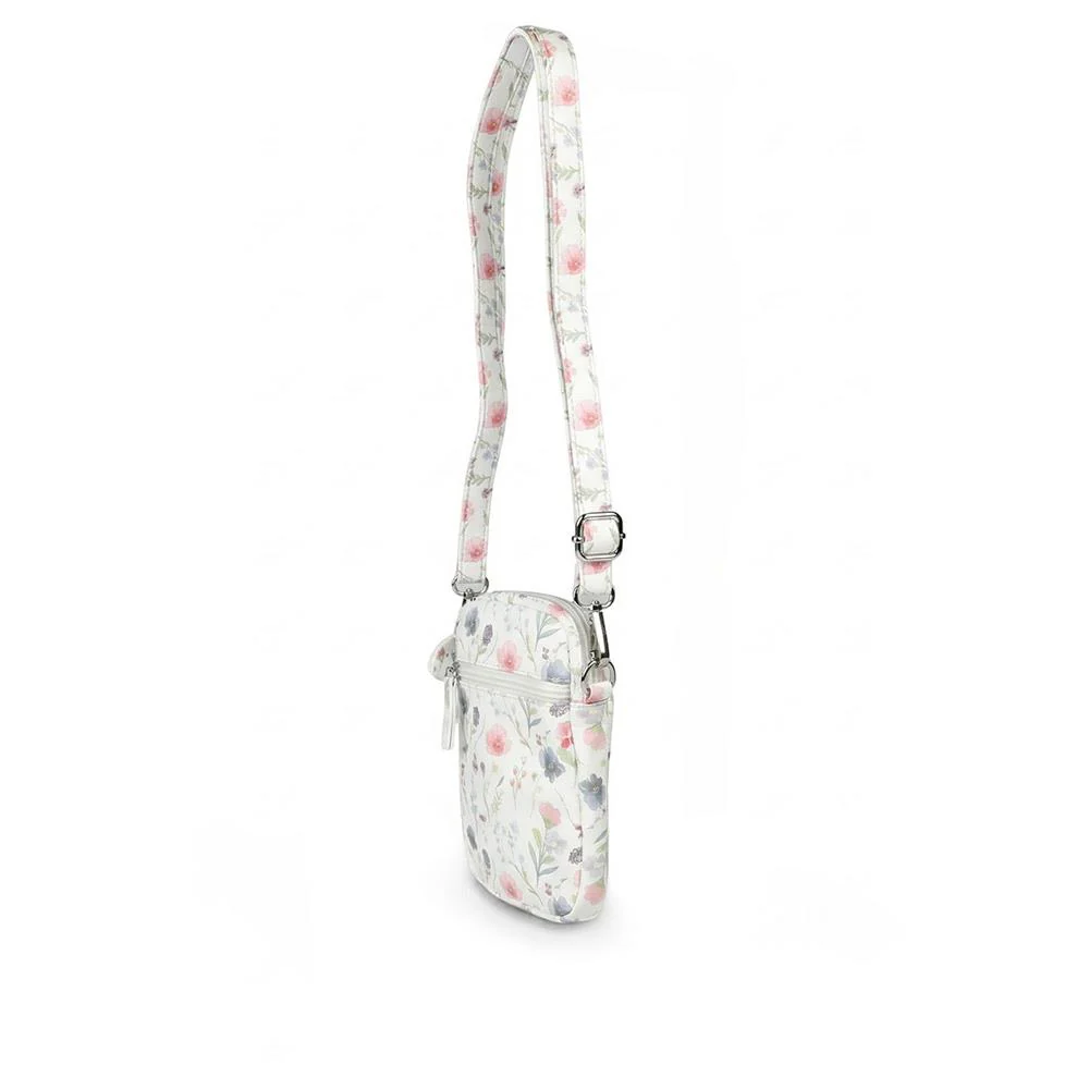 Floral Multiway Cross Body Phone Bag - WAHT43000 / 329 342 - White Print - Image 3