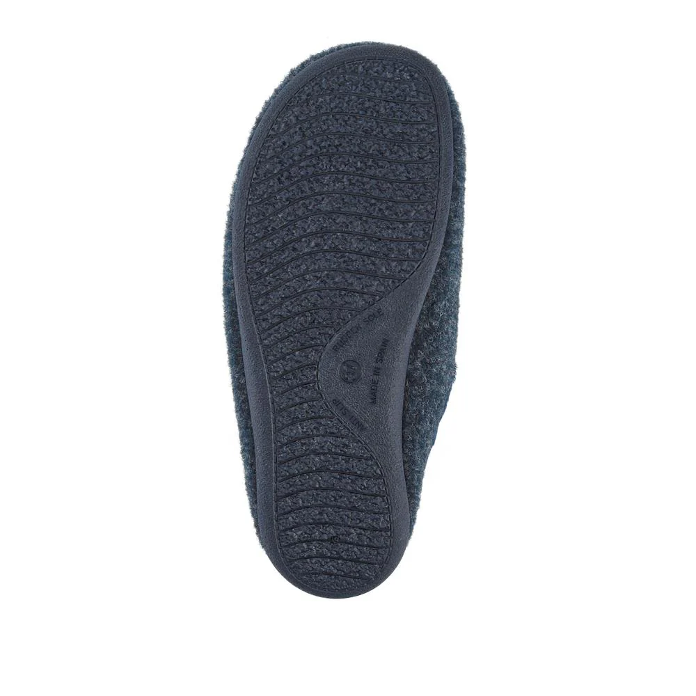 Floral Pattern Mule Slippers - BONAD42001 / 328 336 - Navy - Image 5