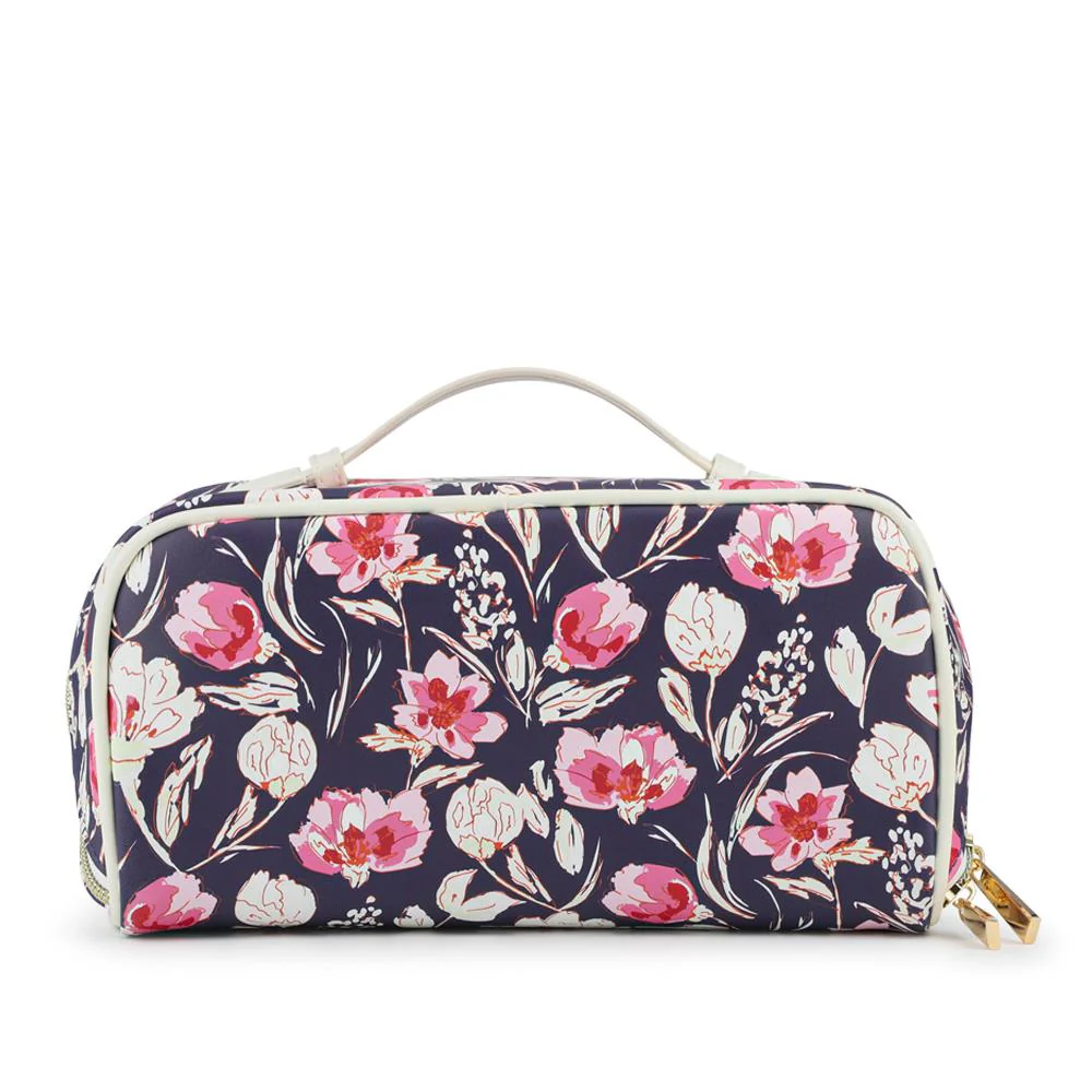 Floral Print Cosmetic Bag - HTZ42000 / 328 519 - Navy Floral - Image 2