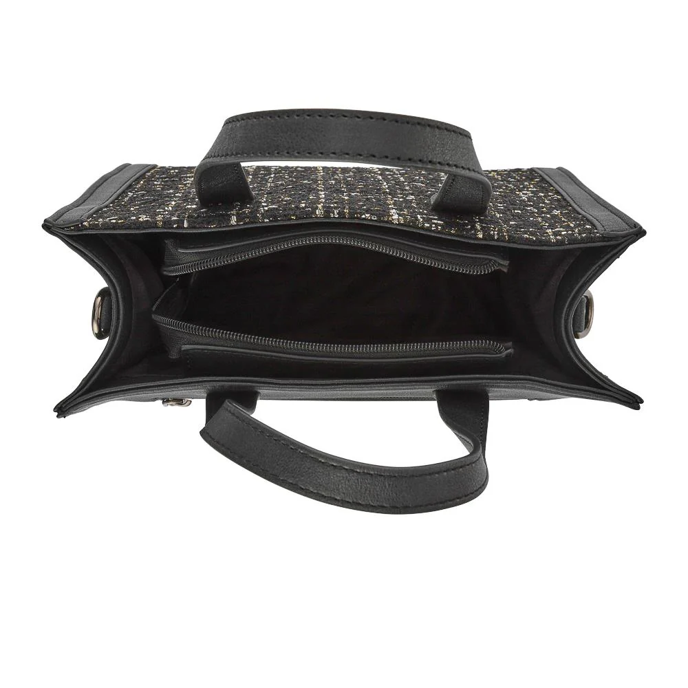 Floral Tote Bag - RIM38025 / 324 679 - Black Tweed - Image 3
