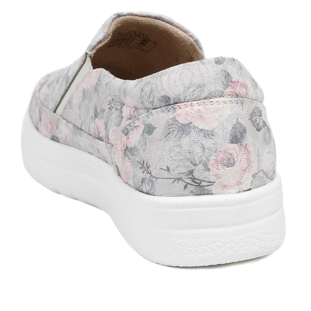EasyFit Extra Wide Zip Detail Slip On Shoes - PETAL / 329 168 - Floral - Image 4