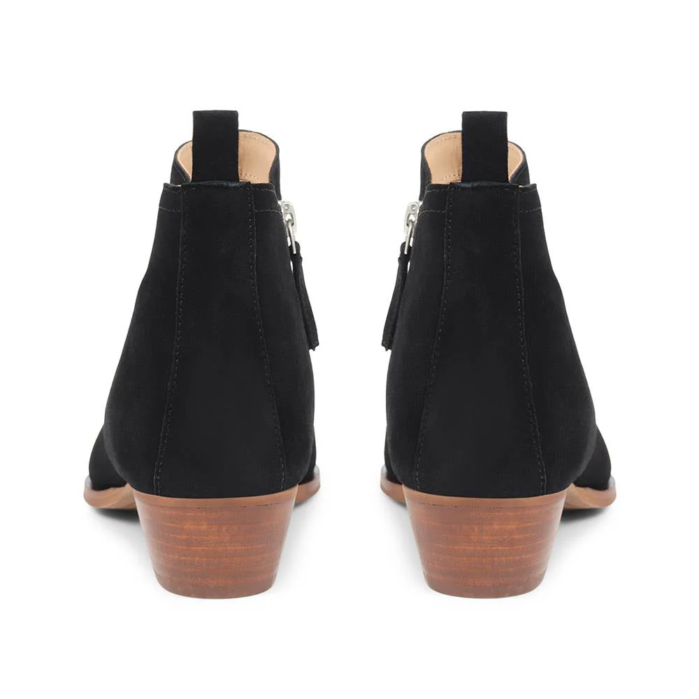 Florie Heeled Leather Ankle Boots - FLORIE / 324 290 - Black - Image 3