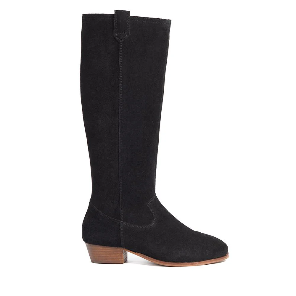 Florielong Suede Long Boots - FLORIELONG / 325 940 - Black Suede - Image 2