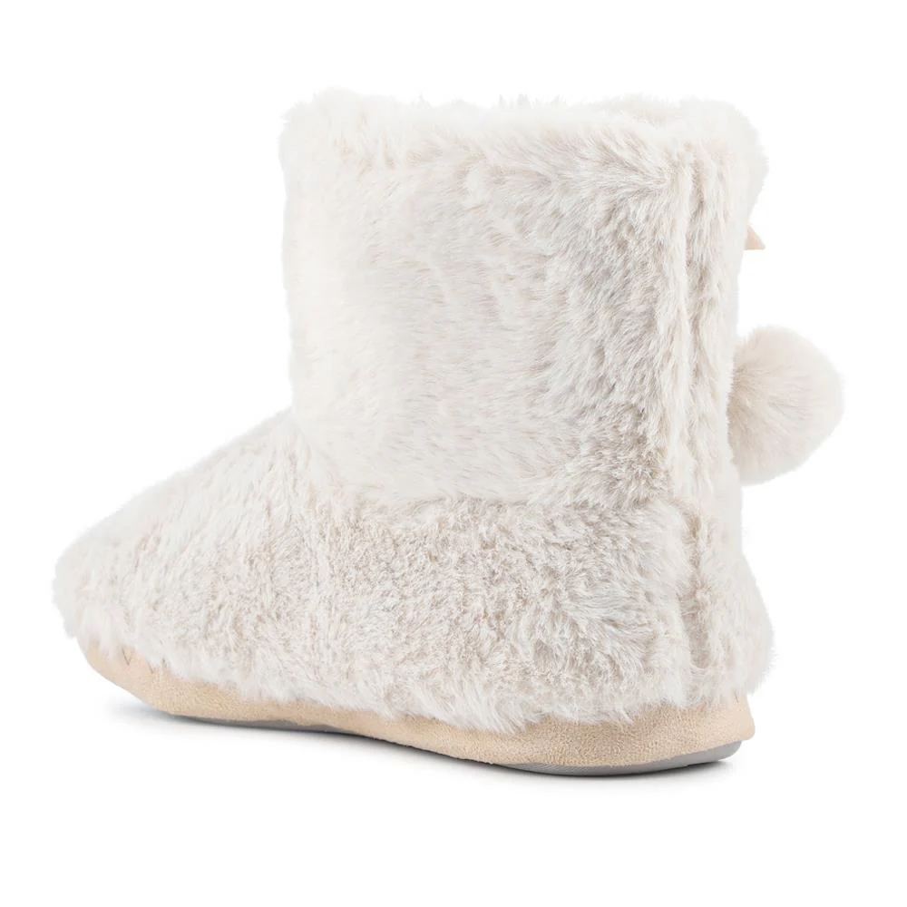 Fluffy Slippers Boots - GALOP42006 / 328 066 - Cream - Image 3