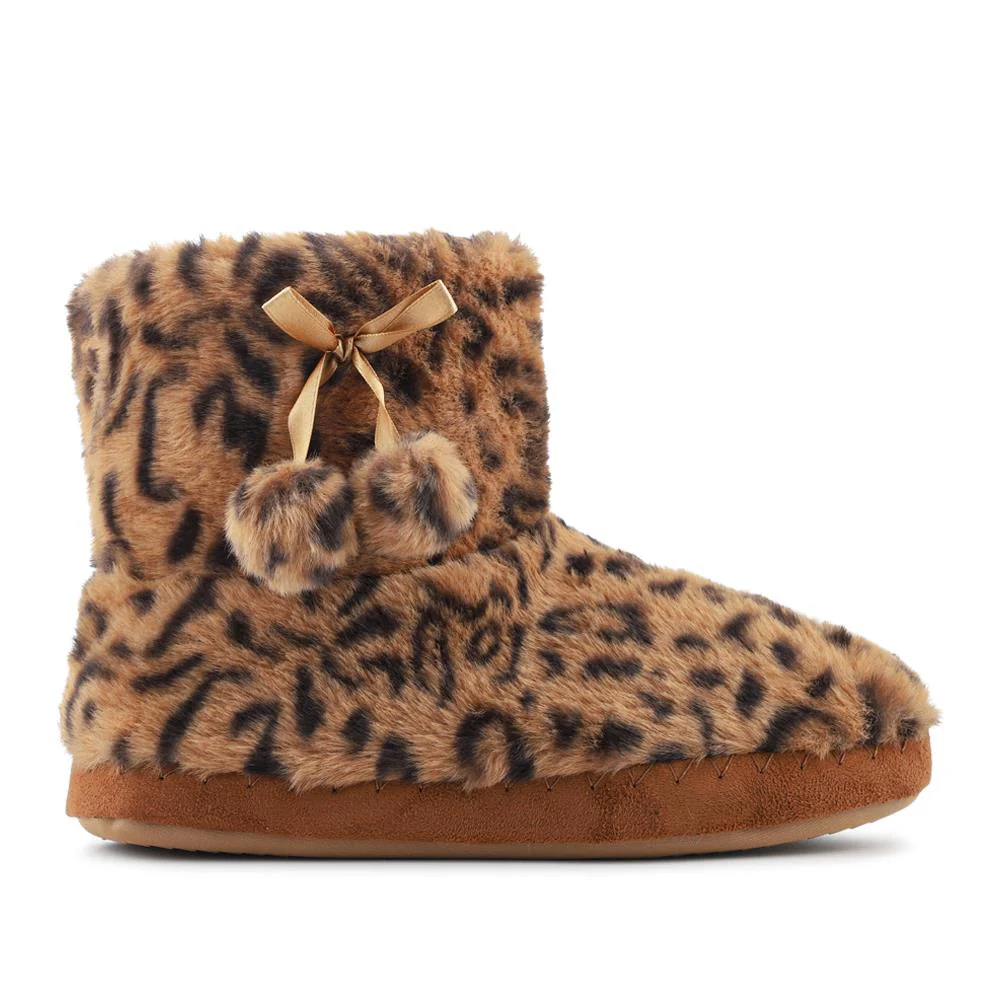 Fluffy Slippers Boots - GALOP42006 / 328 066 - Leopard - Image 2