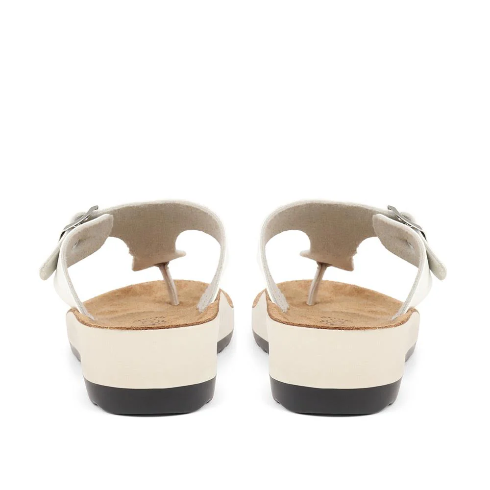 FlyFlot Toe Post Sandals - FLY37045 / 323 200 - White - Image 3