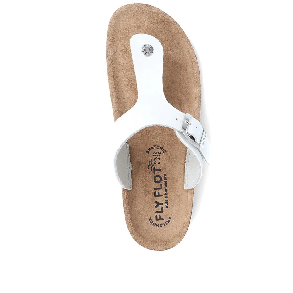 FlyFlot Toe Post Sandals - FLY37045 / 323 200 - White - Image 4