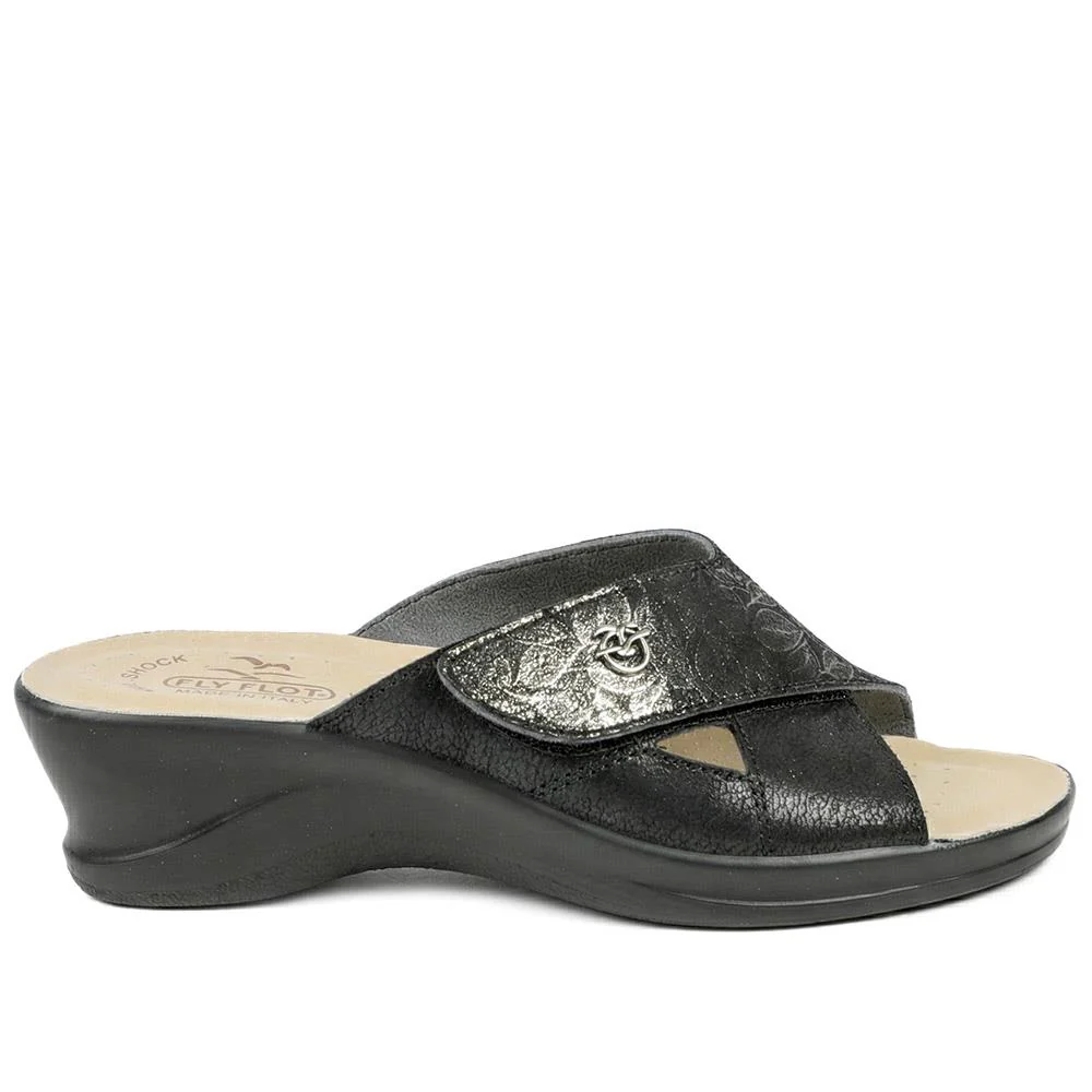 Flyflot Adjustable Fasten Mule Sandals - FLY43019 / 328 645 - Black - Image 2