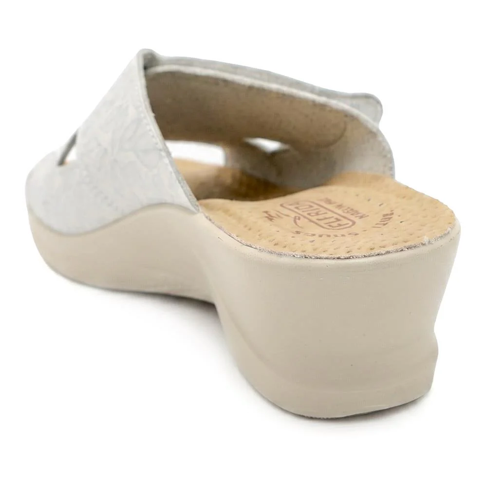 Flyflot Adjustable Fasten Mule Sandals - FLY43019 / 328 645 - White - Image 3