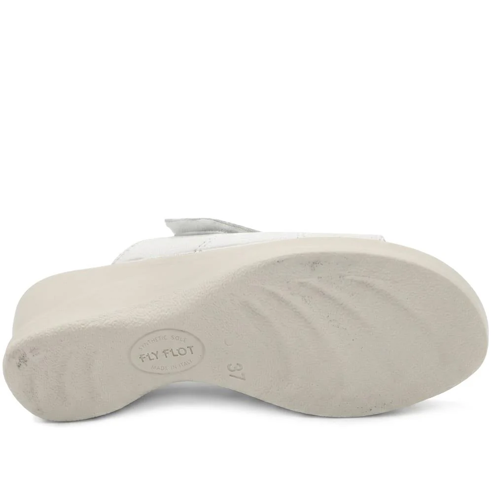 Flyflot Adjustable Fasten Mule Sandals - FLY43019 / 328 645 - White - Image 5