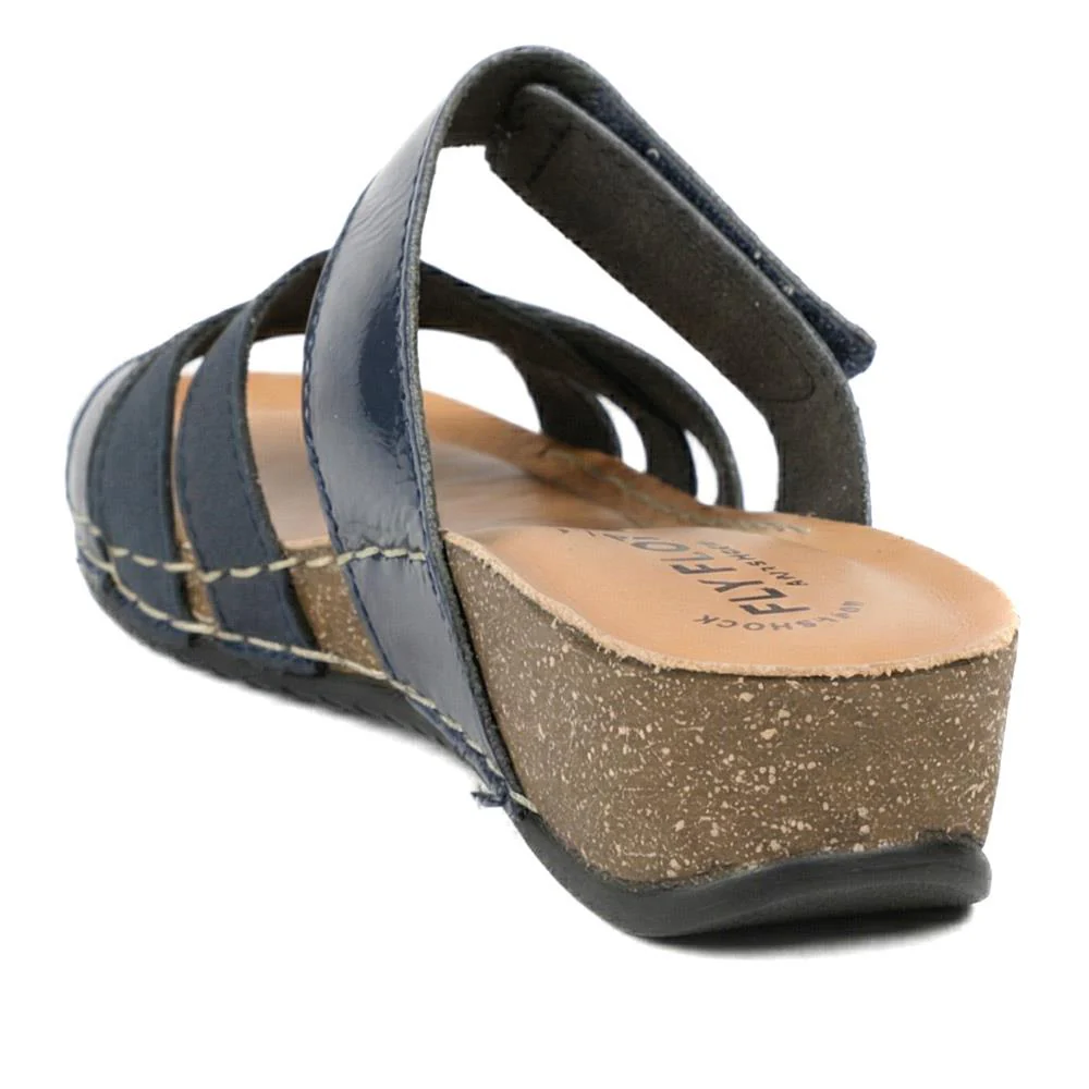 Flyflot Adjustable Fasten Strappy Sandals - FLY43013 / 328 651 - Blue - Image 3