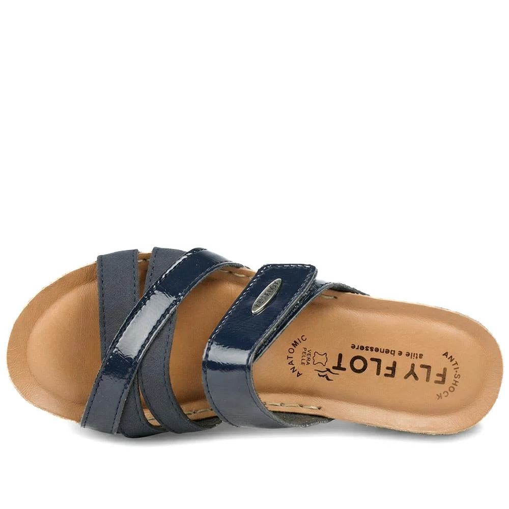Flyflot Adjustable Fasten Strappy Sandals - FLY43013 / 328 651 - Blue - Image 4