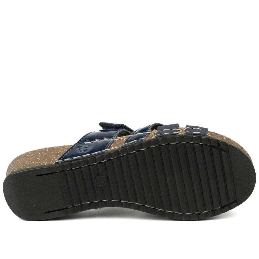 Flyflot Adjustable Fasten Strappy Sandals - FLY43013 / 328 651 - Blue - Image 5