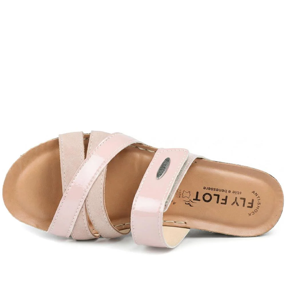 Flyflot Adjustable Fasten Strappy Sandals - FLY43013 / 328 651 - Rose - Image 4