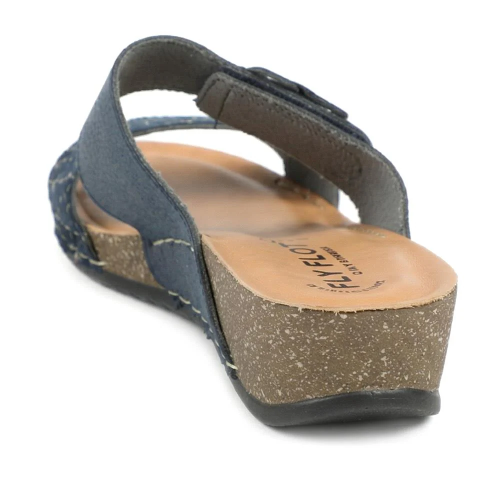 Flyflot Adjustable Fasten Strappy Sandals - FLY43021 / 328 653 - Navy - Image 3