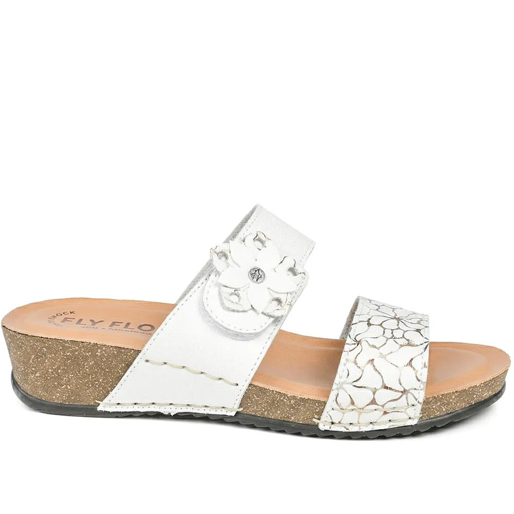 Flyflot Adjustable Fasten Strappy Sandals - FLY43021 / 328 653 - White - Image 2