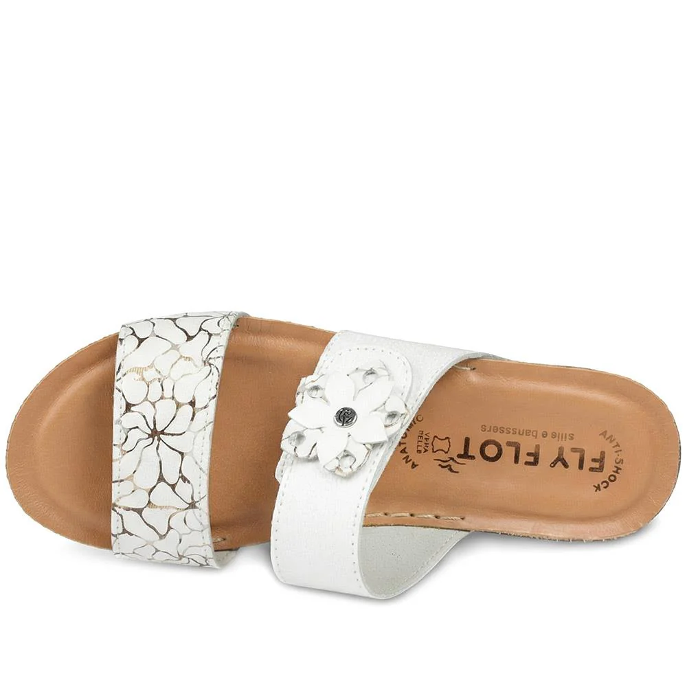 Flyflot Adjustable Fasten Strappy Sandals - FLY43021 / 328 653 - White - Image 4