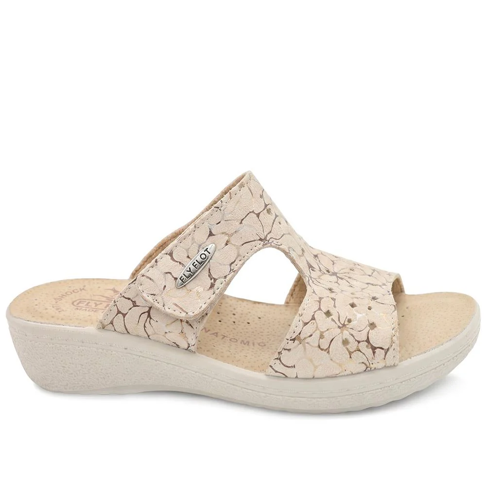 Flyflot Adjustable Fit Mule Sandals - FLY43016 / 328 652 - Beige - Image 3