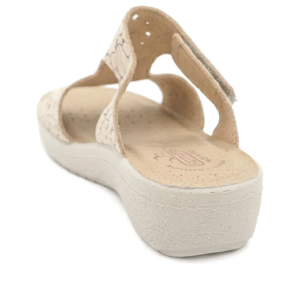 Flyflot Adjustable Fit Mule Sandals - FLY43016 / 328 652 - Beige - Image 4