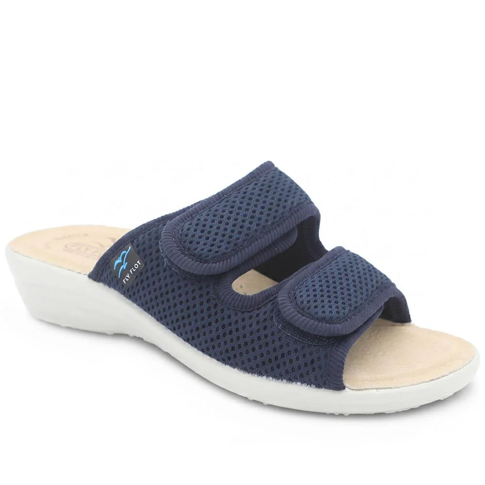 Flyflot Dual Adjustable Strap Mule Sandals - FLY43015 / 328 650 - Navy