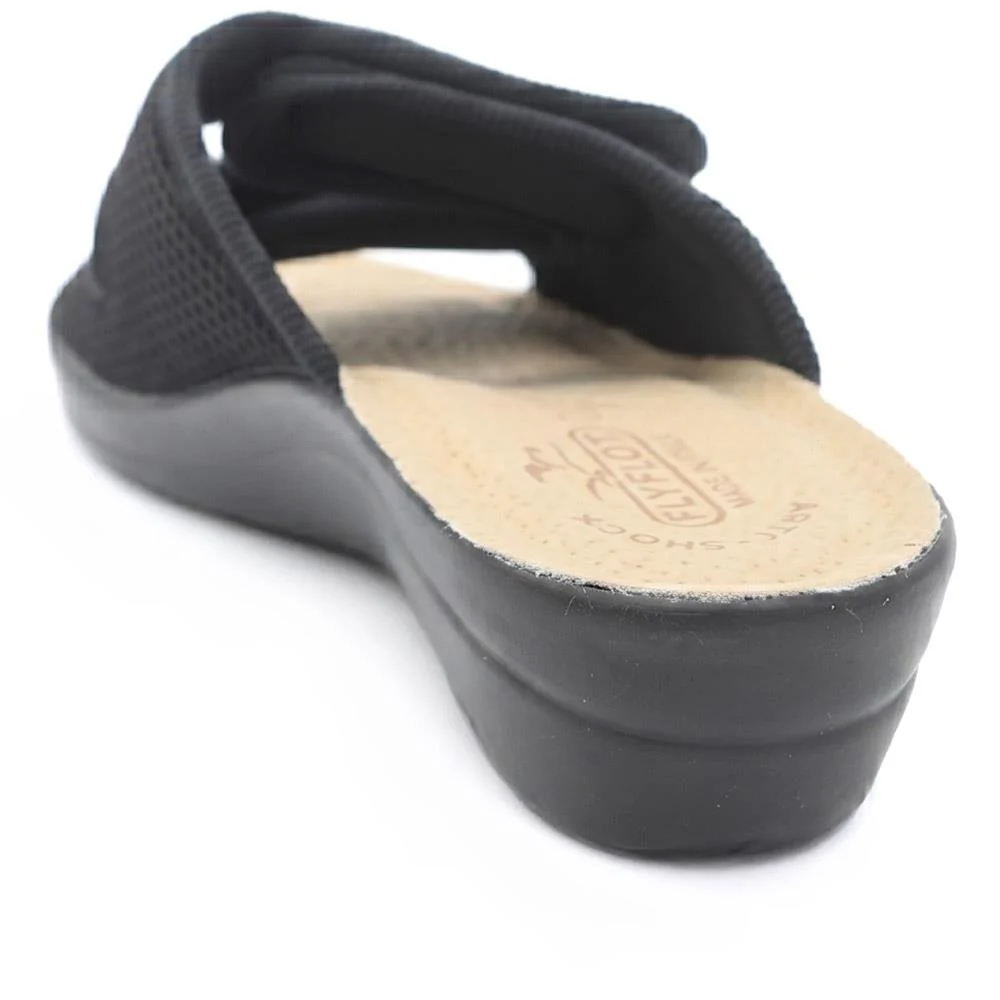 Flyflot Dual Adjustable Strap Mule Sandals - FLY43015 / 328 650 - Black - Image 4