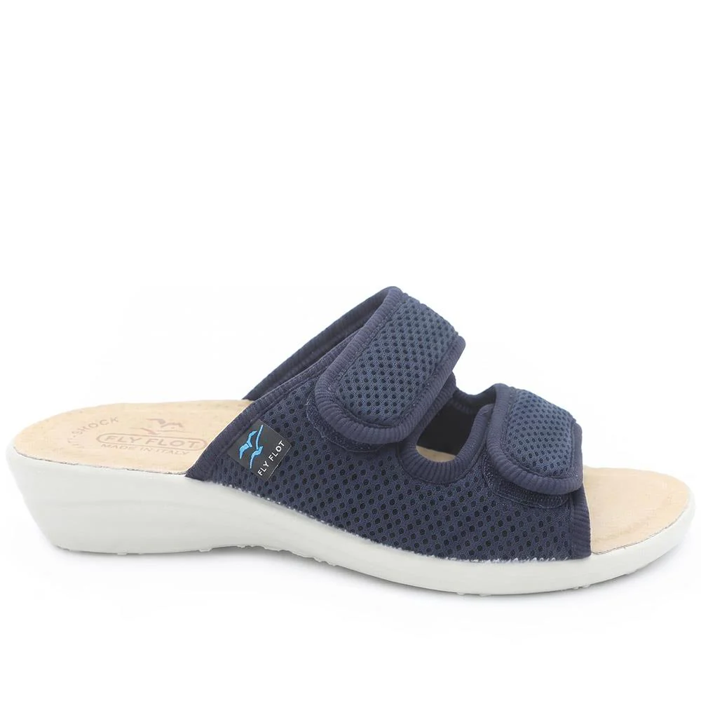 Flyflot Dual Adjustable Strap Mule Sandals - FLY43015 / 328 650 - Navy - Image 3