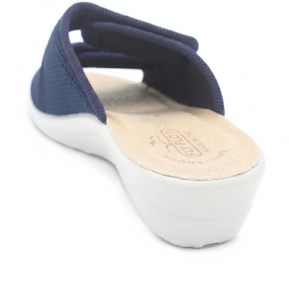 Flyflot Dual Adjustable Strap Mule Sandals - FLY43015 / 328 650 - Navy - Image 4