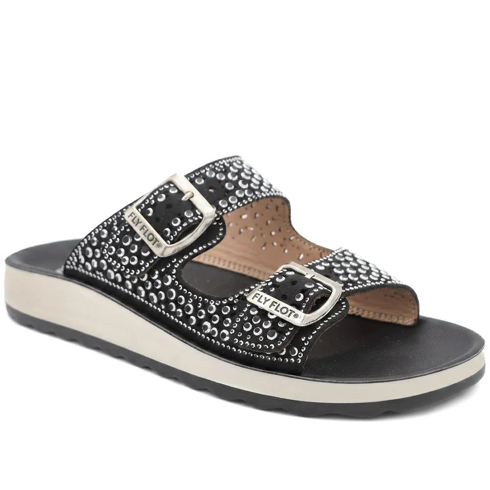 Flyflot Dual Buckle Cushioned Sandals - FLY43020 / 328 644 - Black