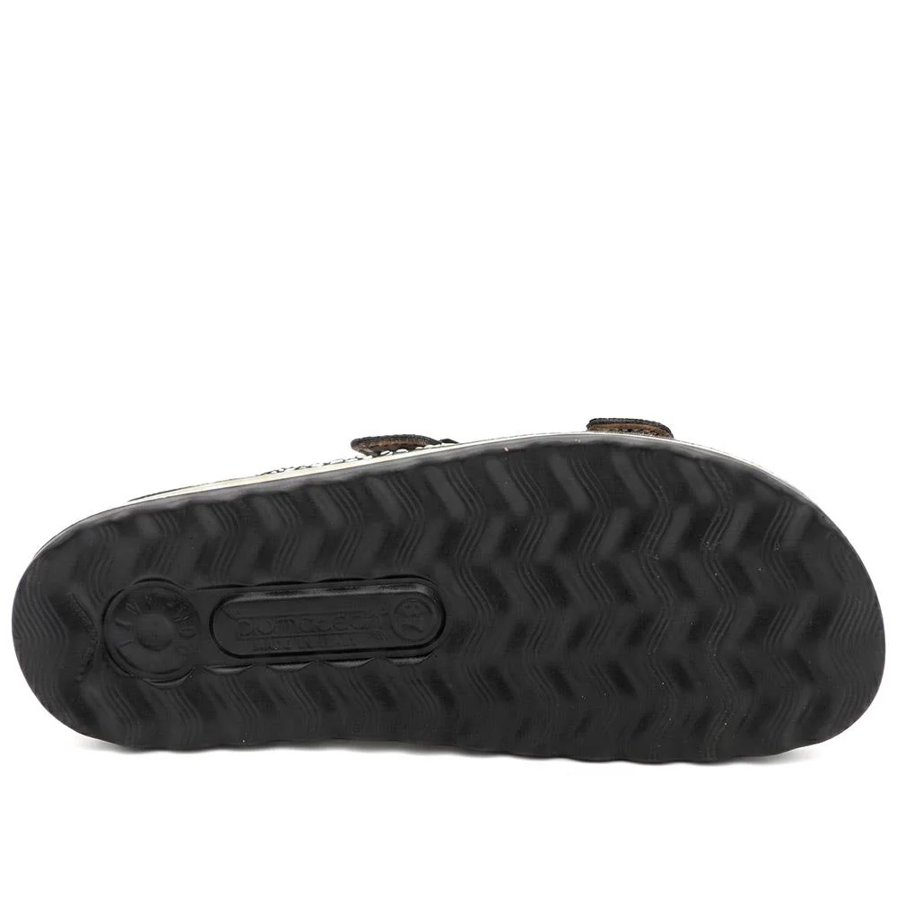 Flyflot Dual Buckle Cushioned Sandals - FLY43020 / 328 644 - Black - Image 6