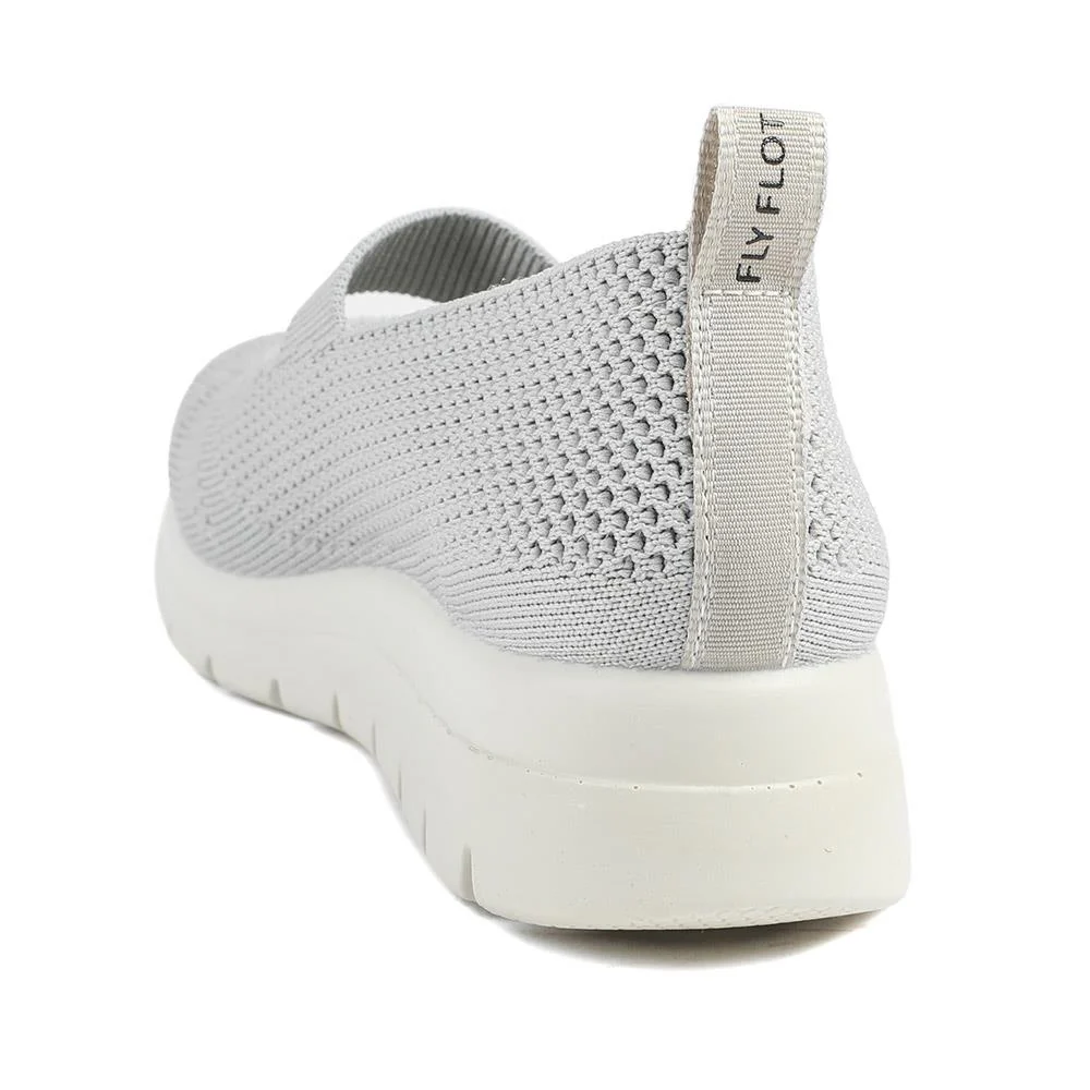 Flyflot Elasticated Mary Janes - FLY43003 / 328 642 - Light Grey - Image 4