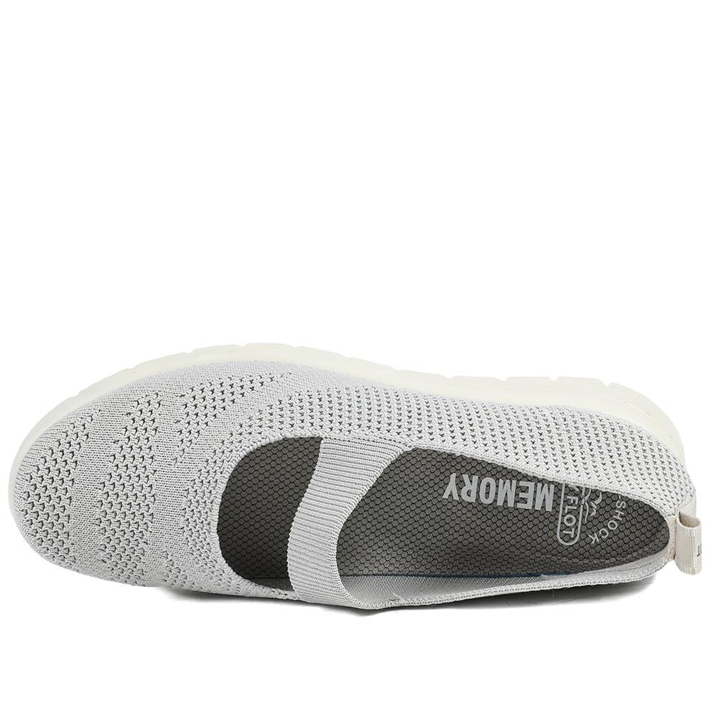 Flyflot Elasticated Mary Janes - FLY43003 / 328 642 - Light Grey - Image 5