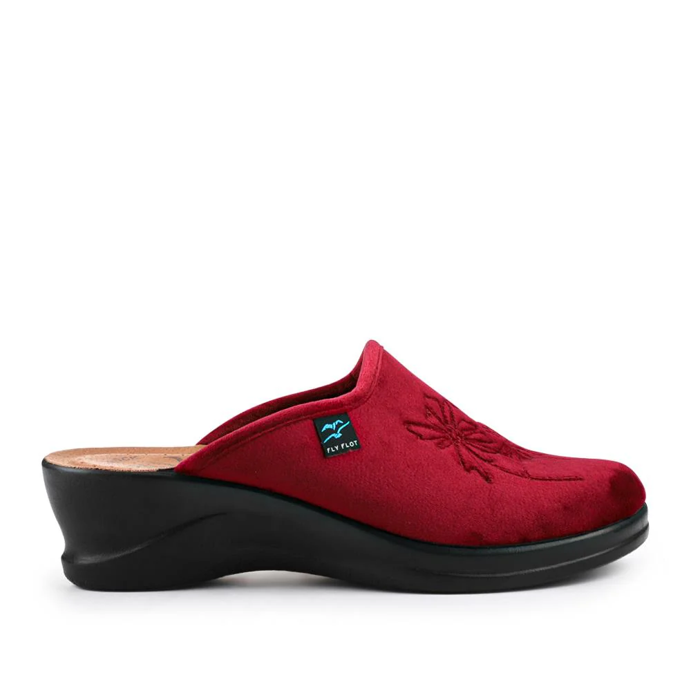 FlyFlot Engraved Self-Moulding Mules - FLY42002 / 327 719 - Burgundy - Image 2