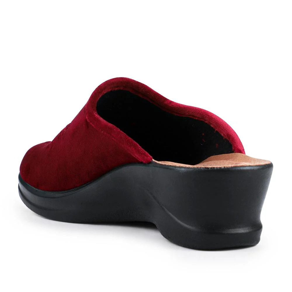 FlyFlot Engraved Self-Moulding Mules - FLY42002 / 327 719 - Burgundy - Image 3