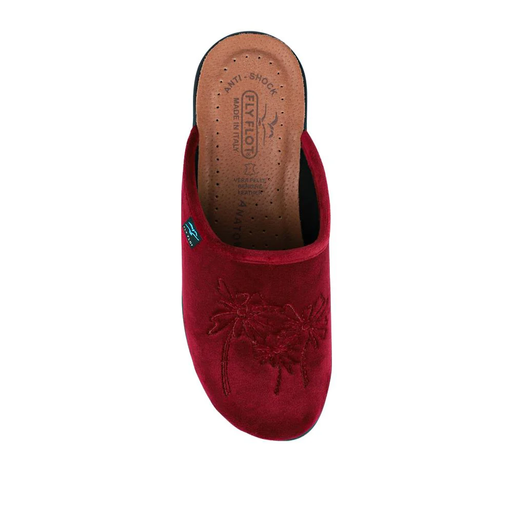 FlyFlot Engraved Self-Moulding Mules - FLY42002 / 327 719 - Burgundy - Image 4
